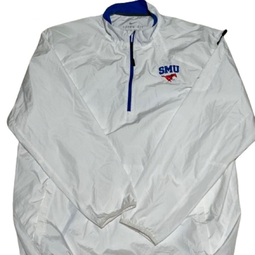 White SMU Nike Windbreaker